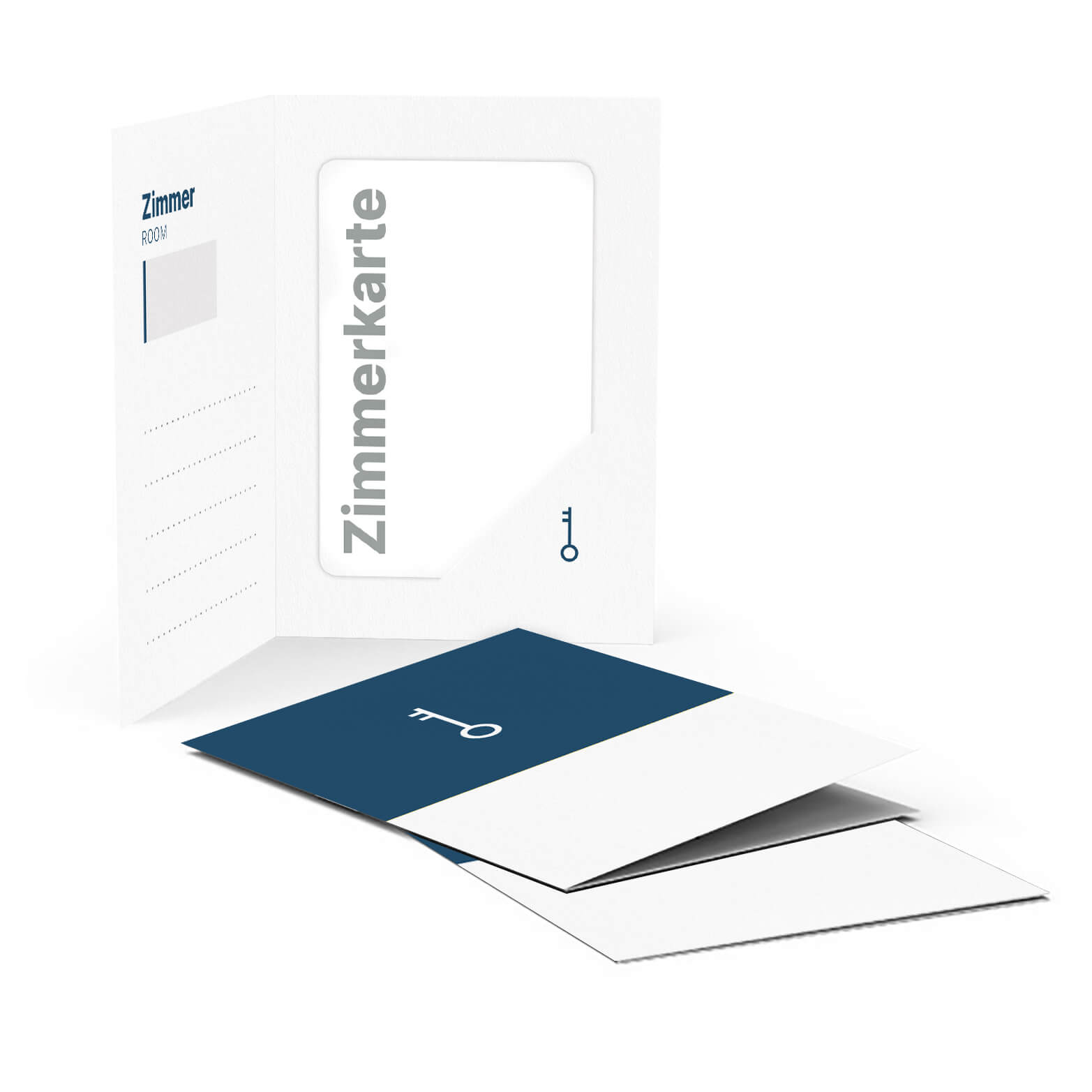 Blaue Keycard Schutzhüllen für Hotel Schlüsselkarten